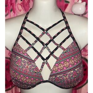 🩷 Shade & Shore Patterned Strappy Bikini Top